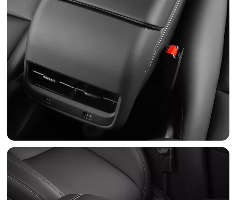Suitable for Tesla's New Version of Model Y/3 Six-Seater Yl Armrest Box Protective Cover, Full-Cover Air Vent Cover, Interior Parts