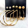 XP17 Boho Earring Set for Women Girls Shiny Gold Earrings