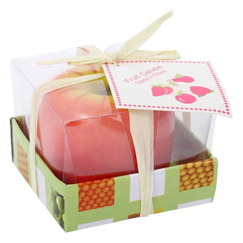 Vacaciones románticas simulación Manzana Roja vela Nochebuena Navidad fruta forma vela fábrica al por mayor