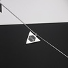 Triangle, necklace stainless steel, double-layer pendant, chain for key bag , European style, bright catchy style, simple and elegant design