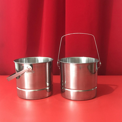 Stainless steel strip Ice bucket commercial Handle Ice Bucket Ice bucket KTV bar club Dedicated Ice Bucket
