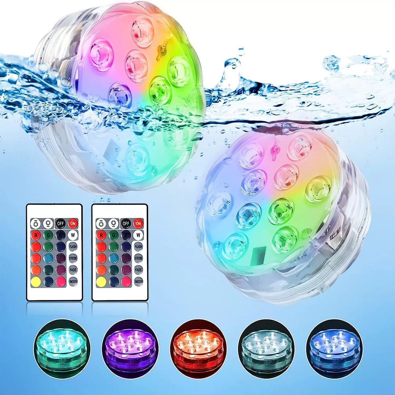 Атмосферный светильник RGB, подводный светильник, красочный светящийся светильник для бассейна, популярный декоративный светильник, светильник для дайвинга, атмосферный свет для праздничной сцены