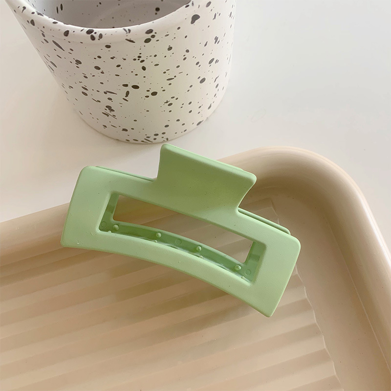 Pinza para el cabello de placa de color coreano ins Maillard, pinza para el cabello de color té con leche de otoño e invierno, pinza para el cabello grande de textura simple