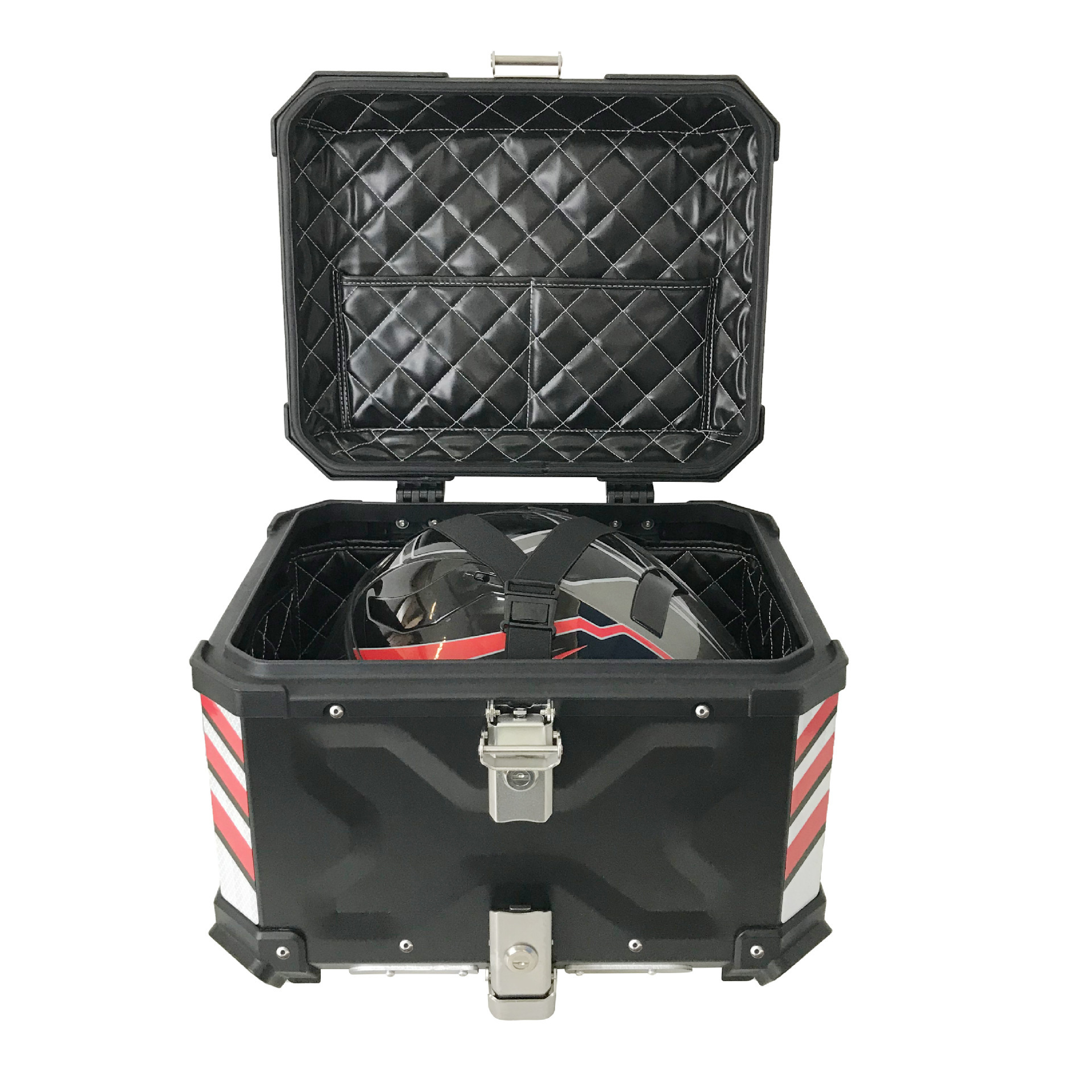 45L Deep X Motorcycle Electric Vehicle Storage Box Aluminum Alloy Trunk Quick-Release Large Capacity Tail Box for Motorcycles and Electric Vehicles