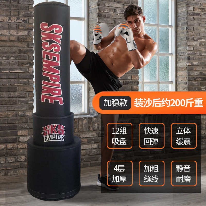 Bolsa de arena doméstica colgante bolsa de arena sólida para niños adultos bolsa de arena de entrenamiento de lucha impresa logotipo gratuita bolsa de arena de boxeo