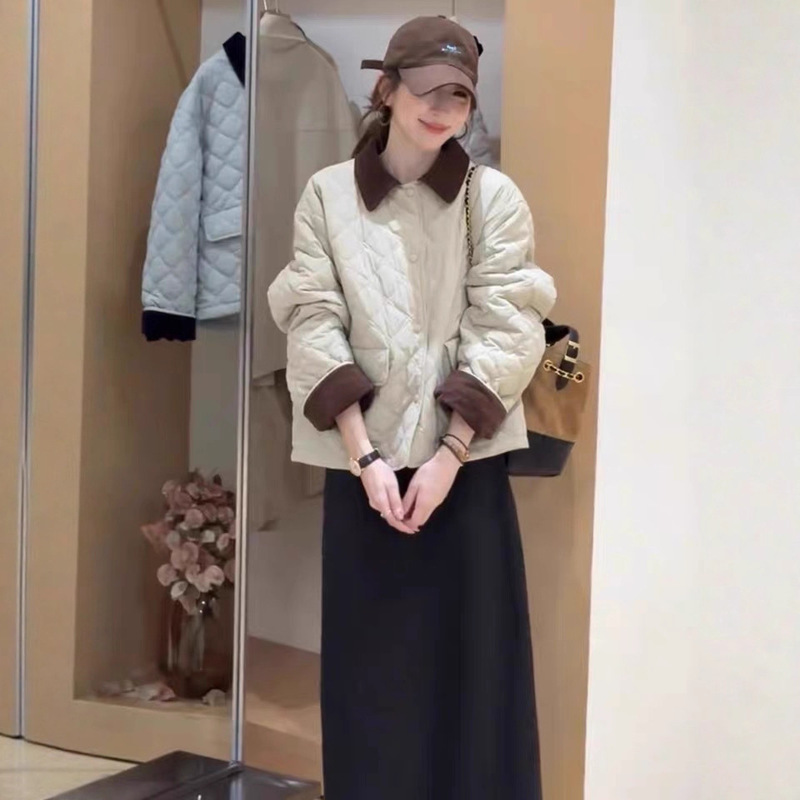 Korean Design, Super Nice-Looking, Light and Thin Cotton Short Jacket for Women, 2025 Autumn and Winter New Style, Fashionable Jacket Top