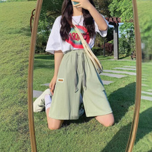 25运动短裤女装夏季速干五分裤小个子外穿跑步宽松阔腿休闲裤外贸