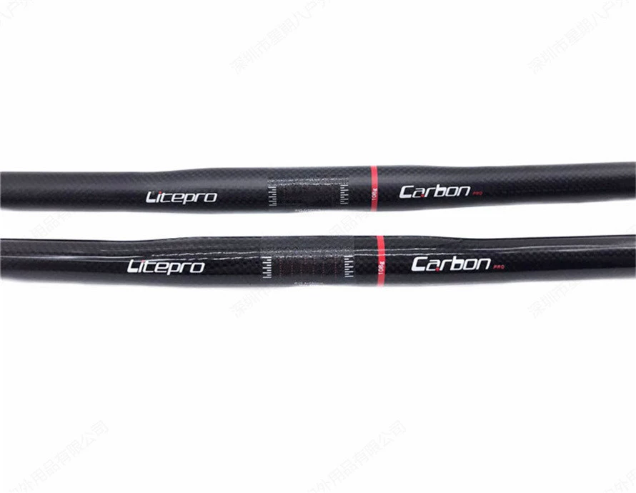 Litepro полностью углеродное волокно прямая ручка CARBON PRO углеродное волокно 25,4 мм складной велосипед Ручка из углеродного волокна горизонтальная