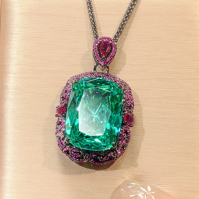 2025 nuevo estilo Zhuang Shengsheng joyería fondo de cobre chapado en oro simulación nido de pájaro Che Pala verde traje retro piedra femenina 15*20