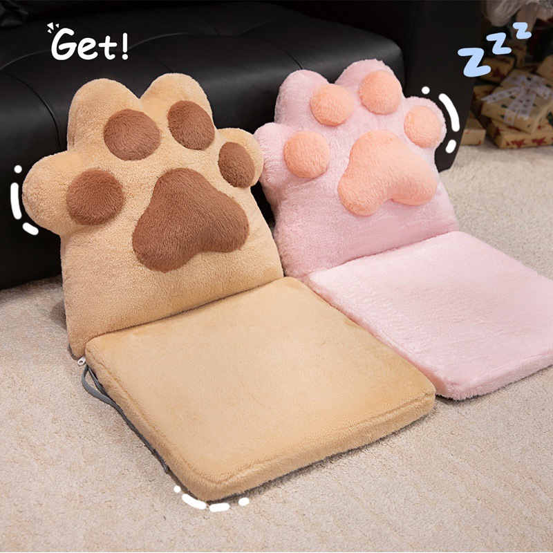 Cojín de asiento desmontable y lavable con garras de gato, cojín de asiento de doble propósito, cojín de respaldo desmontable para oficinas