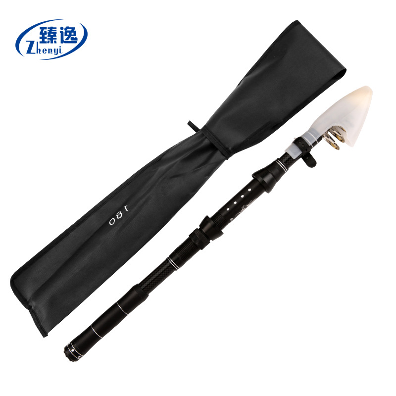 Viaje portátil de sección corta rod de lanzamiento de rod de pesca carbono