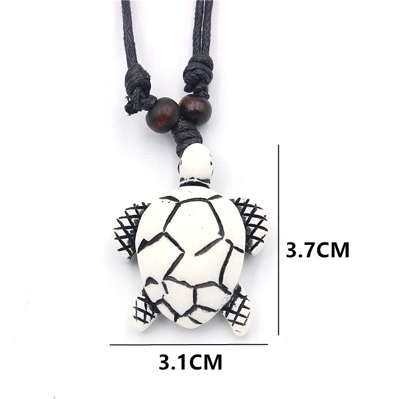 Men's Gender Hip-Hop Retro Tortoise Resin Men's Pendant Necklace