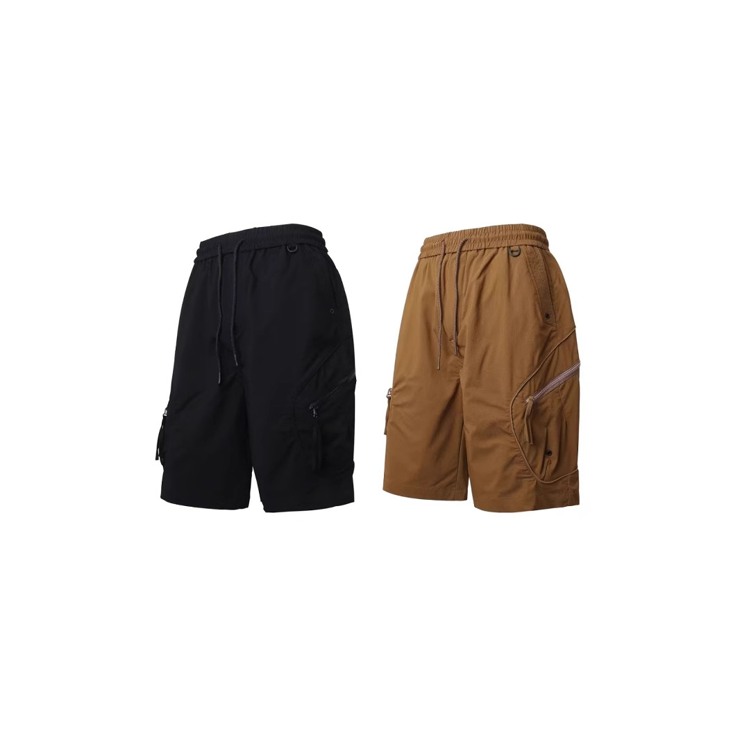 Straight Tooling Shorts Men's Summer Multi-Pocket Mid-Pants Breathable American Loose Running Training Pants Shorts