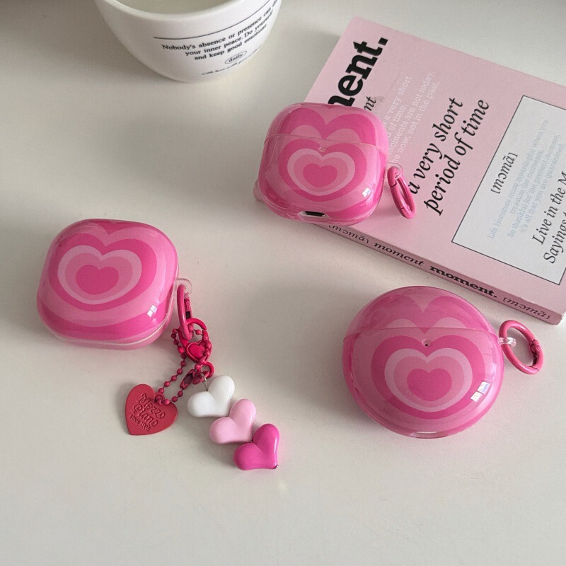 Rose Red Gradient Heart Design Suitable for Huawei Freeclip2 Clip-On 7I Earphone Case 6Ise2 Samsung Protective Cover 5I Rose Red Gradient Heart Design Suitable for Huawei Freeclip2 Clip-On 7I Earphone Case 6Ise2 Samsung Protective Cover 5I