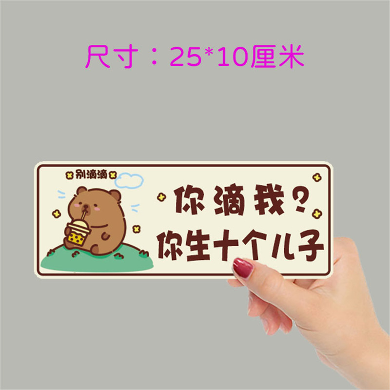 인턴쉽 초보자 자동차 스티커 CAPYBARA KAPIBALA 여성 운전자는 내 자기 반사를 만들어 주셔서 감사합니다