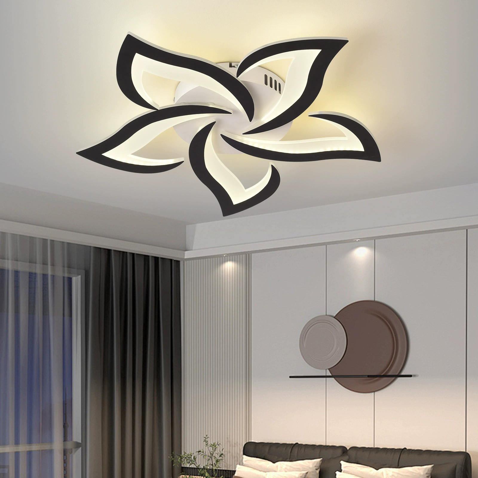 Modern and minimalistic LED creative ceiling light for living room, lights