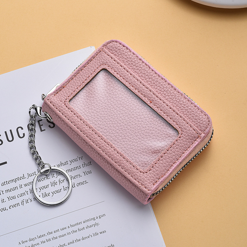 クロスボーダー起爆純色高颜値オルガンカードバッグ小型男性カードバッグ小銭入れ一体証明書収納