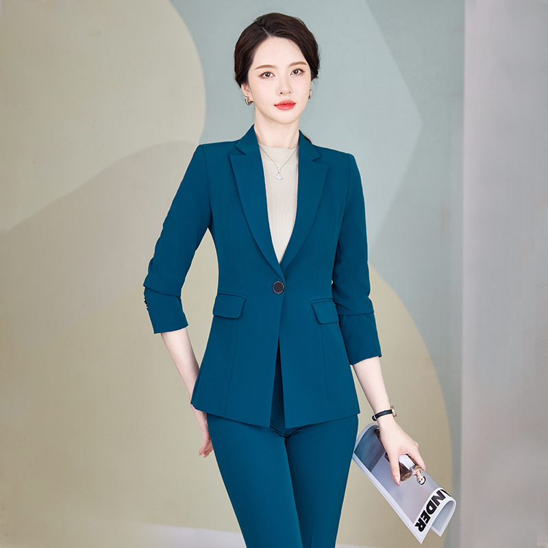 Long sleeve stretch suit women's high-end sense long coat spring and autumn new business attire women's suit suit wholesale Long sleeve stretch suit women's high-end sense long coat spring and autumn new business attire women's suit suit wholesale