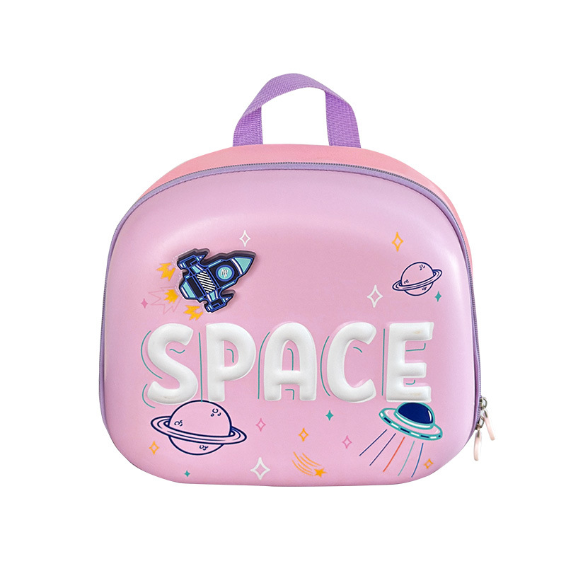 Mochila de dibujos animados para niños y niñas, lindas luces iluminadas, cohetes espaciales, mochila para bebés, nueva mochila infantil de cáscara dura transfronteriza