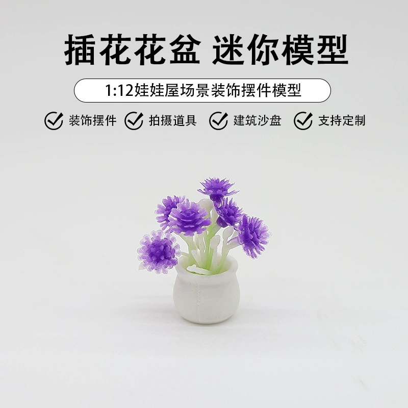 Аксессуары для кукольного домика, мини-модель цветочного горшка, искусственные маленькие горшечные растения, микропейзажные украшения, цветочные горшечные растения