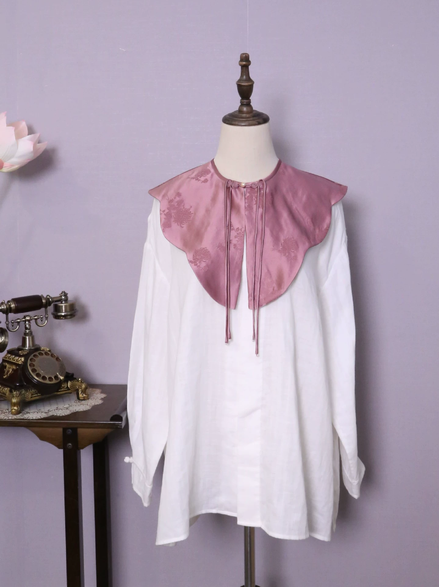 Новый китайский стиль макияж атласное шелковое облако плечо не-наследие кусок Ежедневные изысканные шелковые украшения Джокер высокий