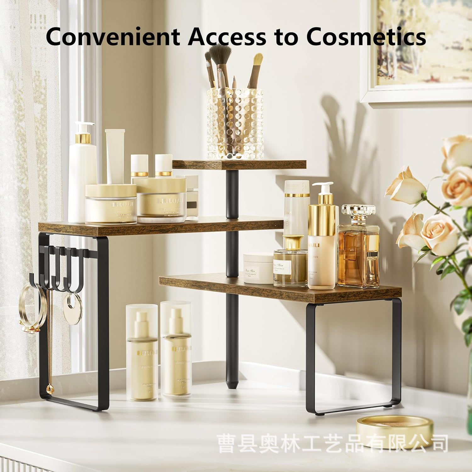 Estantes de cocina transfronterizos Estantes de escritorio giratorios Estantes de escritorio Estantes de almacenamiento multicapa Organizador de cocina