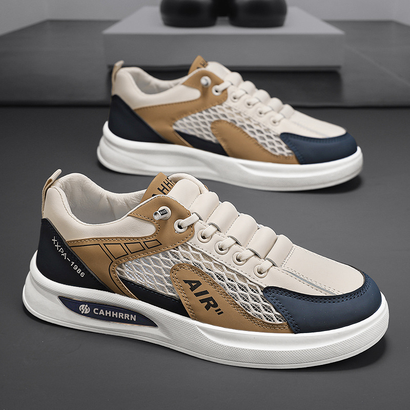 Zapatillas para hombre, primavera y verano de 2025, nuevo estilo, sin cordones, casual, todo fósforo, tendencia deportiva, zapatos para hombre, zapatos planos para hombre