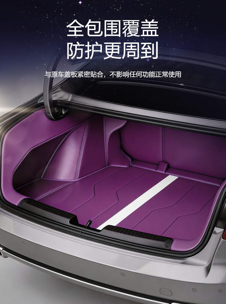 Geely Xingrui Model-Specific Trunk Mat, Waterproof and Dustproof Car Interior Accessory, Eco-Friendly Trunk Mat