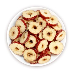 Xinjiang Gray Jujube Ring Dried Red Dates for Wholesale, 500g — Air-Dried Ruoqiang Jujubes, Perfect for Porridge, Tea Infusions, or Soup Broths; Seedless Dried Date Rings