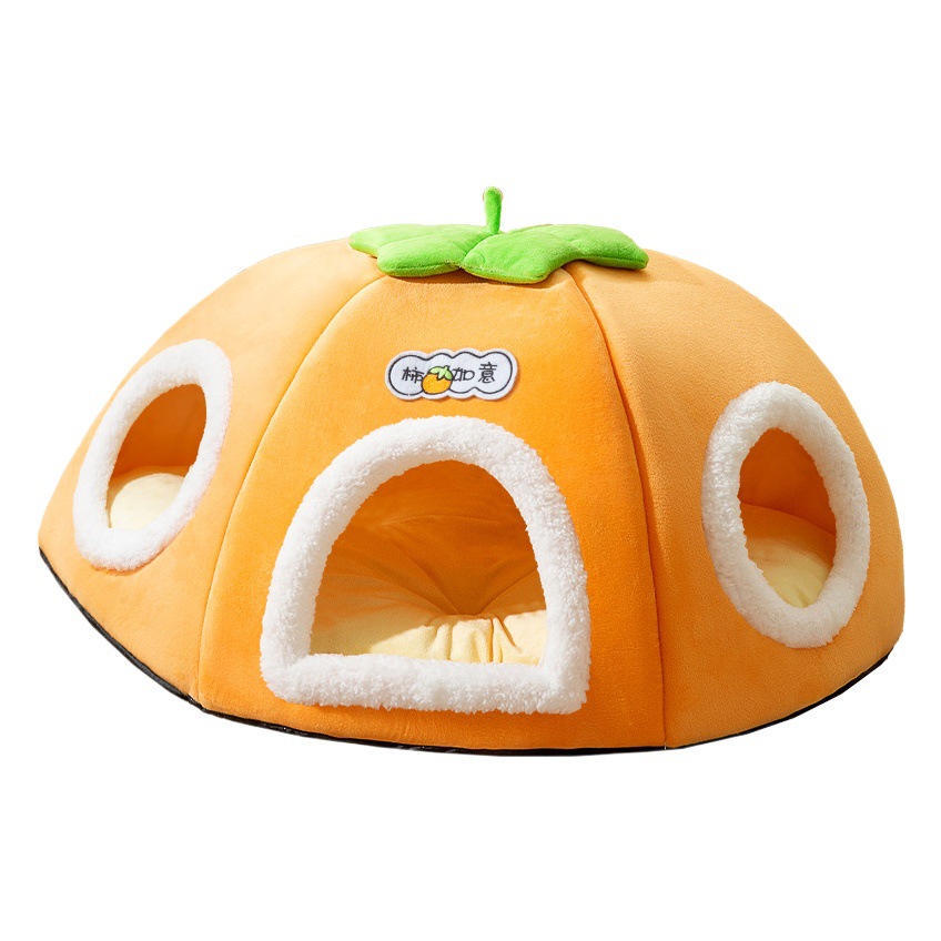 Otoño e invierno caqui ruyi cálido engrosado multi-agujero gato nido gato diamante dragón todo incluido mascota nido perro suministros