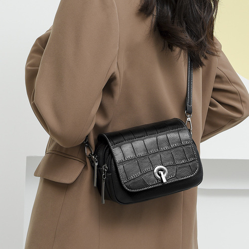 Wholesale genuine leather bags for women cowhide 2024 new fashion small bags for women single shoulder crossbody bag high-end women's bags