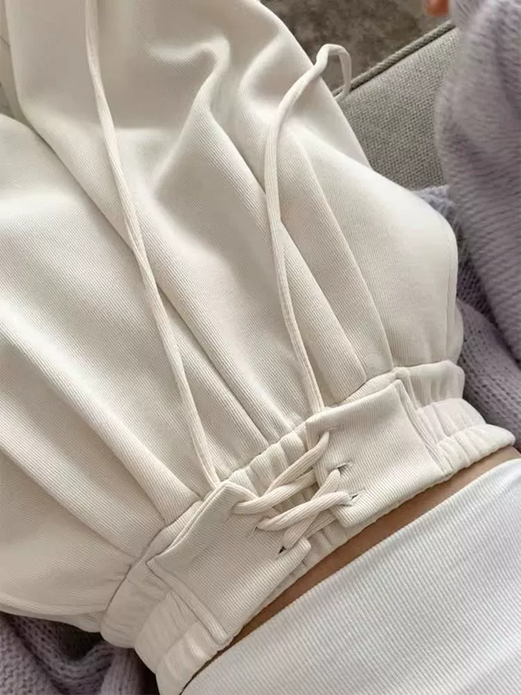 Спортивные брюки с высокой талией женские осень-зима 2023 новые свободные повседневные тонкие прямые брюки