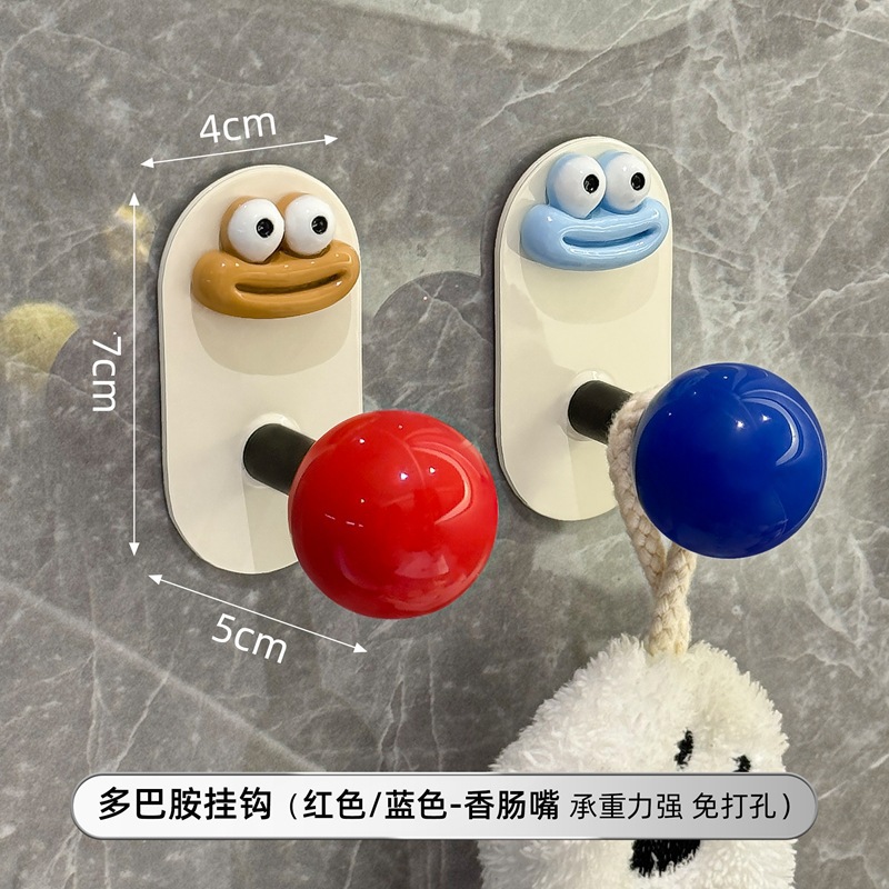 Gancho de baño sin perforación, fuerte carga pegajosa puerta trasera sin marcas, gancho de ropa, gancho de toalla en la pared del baño