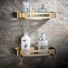 304不鏽鋼北歐風拉絲金三角籃雙層加厚寬邊浴室角籃置物籃瀝水籃