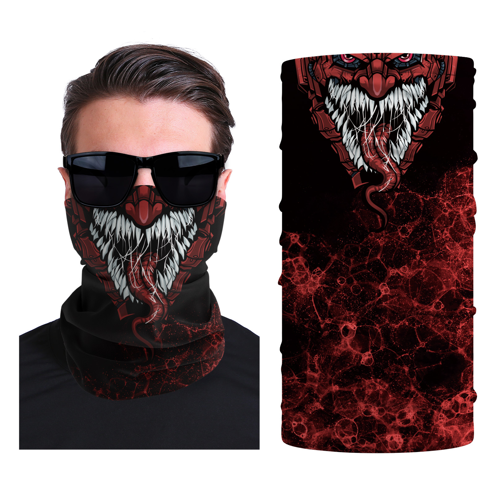 Xun hui transfronterizo media cara cráneo bufanda mágica sombrilla de viaje al aire libre máscara de equitación cuello de protección uv