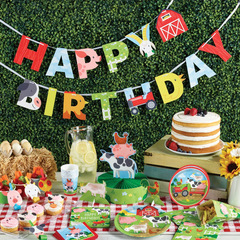 新款农场主题生日拉旗生日派对主题派对场地背景装饰景饰用品