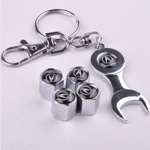 Tapa de Válvula de Neumático de Aluminio Universal con Llavero para Automóvil image 17
