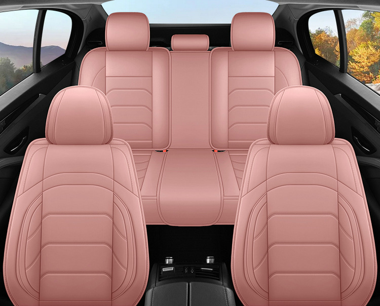 Five-Seat Car Seat Cushions, Fully Enclosed, Suitable for All Seasons, Full Leather Car Seat Covers, Wear-Resistant and Dirt-Resistant Leather Car Seat Cushions