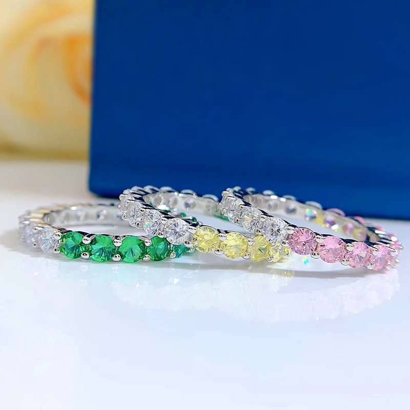 1 Piece Quantity 1 Piece 925 Sterling Silver Round Zircon Rings
