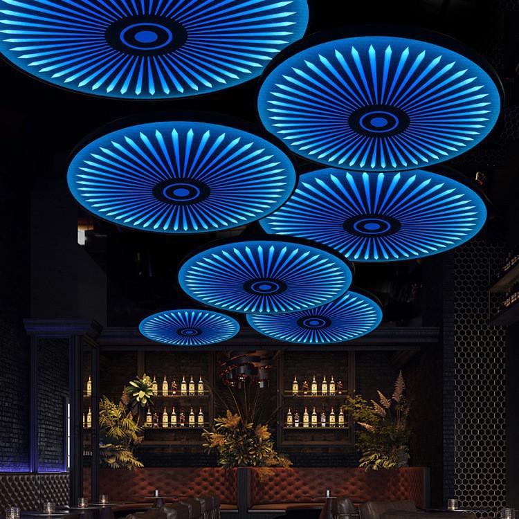 Bar de atmósfera de luces, bar de lluvia, bar de música colorida, bar de barbacoa, tienda de hot pot, iluminación decorativa superior