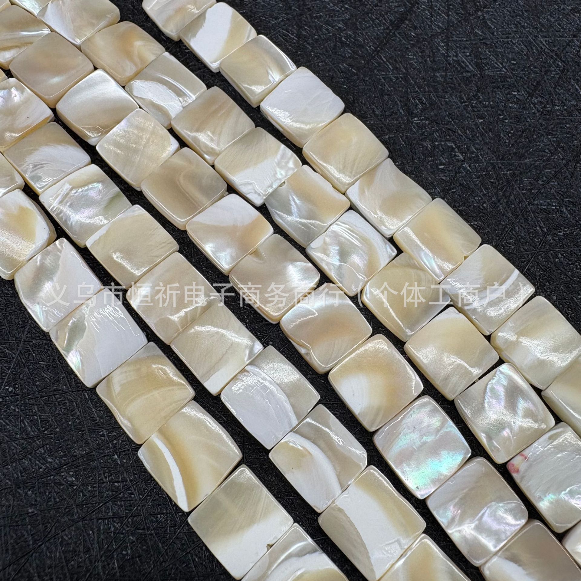 Natural horseshoe snail 8mm-12mm square shell loose beads semi-finished DIY jewelry accessories necklace beads batch