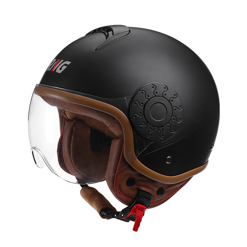Casco Retro BYB/Yabia 750 para Motocicleta, Unisex, para Vehículos Eléctricos, Casco para Conducir Vehículos con Batería