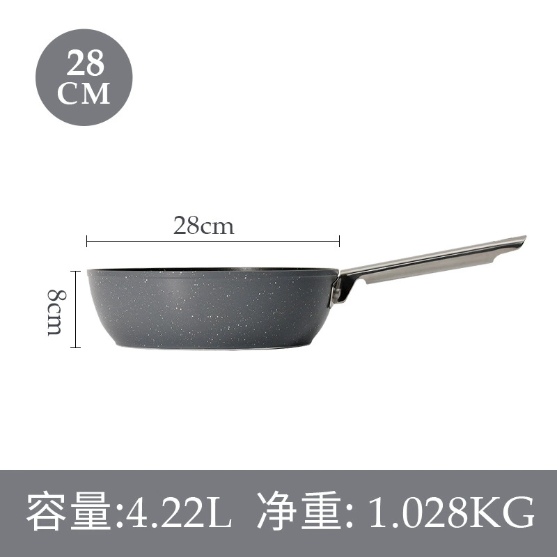 Медицинская каменная сковорода, глубокая жаровня, антипригарная сковорода, трёхпредметный набор, для приготовления горячего молока и лапши, универсальна для индукции и газа
