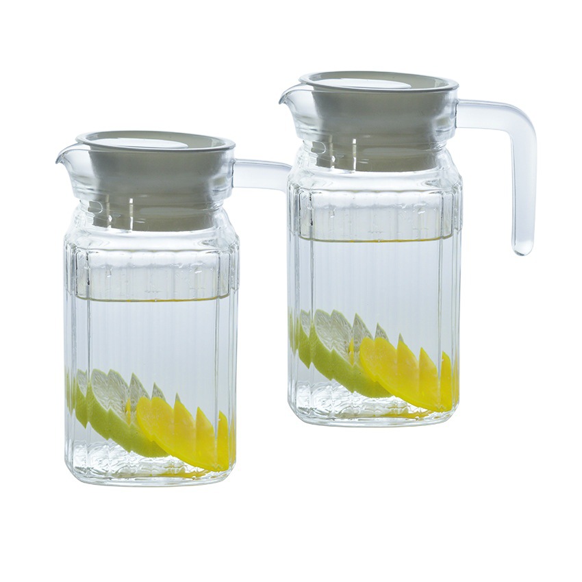 Olla de cerveza de vidrio olla de vidrio con tapa botella de agua fría olla de jugo hogar botella de agua fría logotipo imprimible