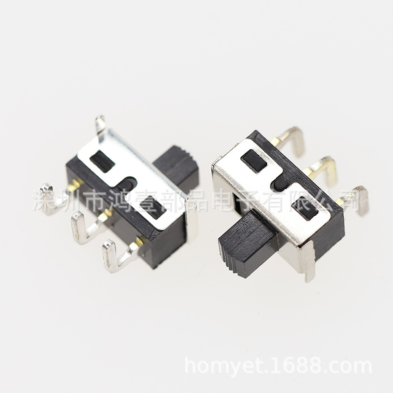 开关厂家供应SS-12D11侧拨动弯脚滑动大电流理发器高电流拨杆