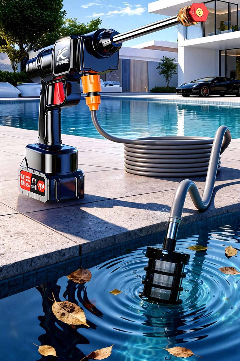 Suitable for wireless car washers, high-pressure water guns, home cleaning tools, 2026 new model, powerful rechargeable lithium battery
