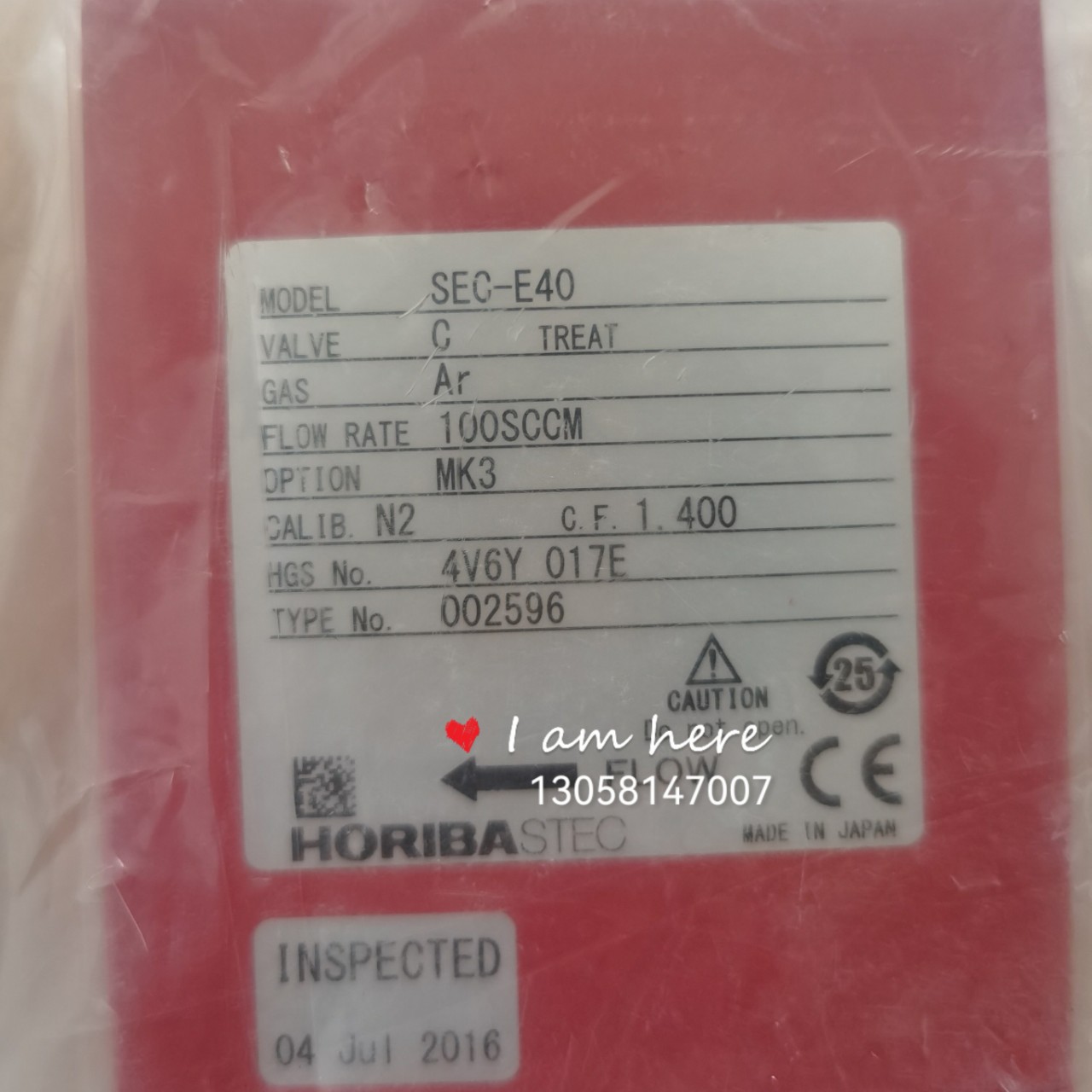 Horiba SEC-E40  E40气体质量流量控制器MFC流量计100SCCM卡套AR