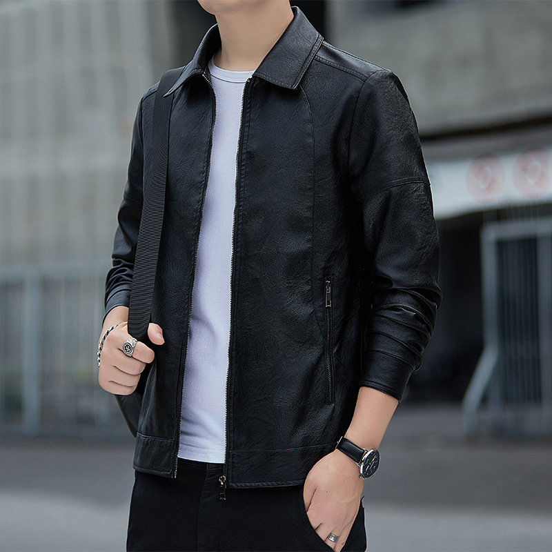 Herrenbekleidung Mode Business All-in-One Freizeitjacke Herren Leder Herren Japanische Mode Herren Reversmantel Herren_voghion.com