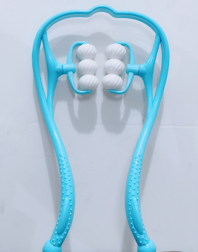 Handheld neck massager clamp neck small cervical vertebra massager manual shoulder and neck dredging instrument massage roller type
