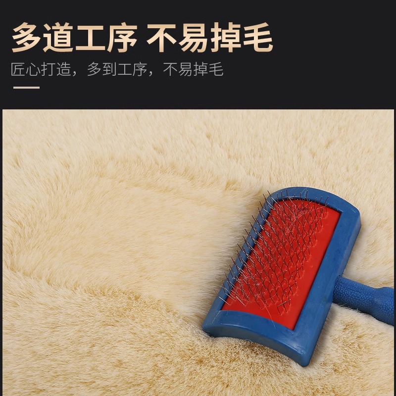 자동차 쿠션 겨울 토끼 봉제 따뜻한 두꺼운 양모 싱글 피스 스퀘어 쿠션 3 피스 유니버설 카 쿠션 커버